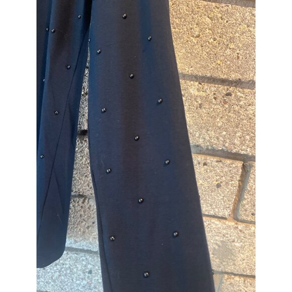 Akris Punto Navy Beaded Long Sleeve Top Womens - Picture 5 of 10